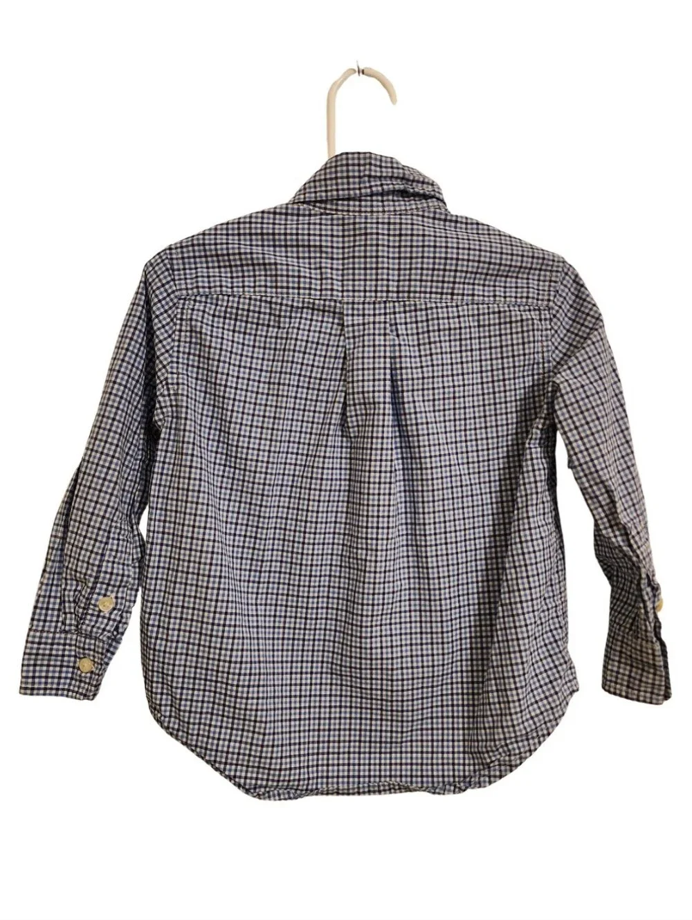 Ralph Lauren Boys 2T Blue Plaid Long Sleeve Button Down